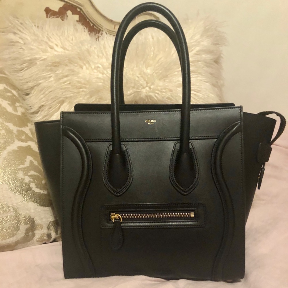 Céline Micro Luggage Handbag In Smooth Calfskin